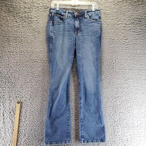 Wrangler Jeans Womens 27 Blue High Rise Slim Boot Denim Stretch Casual